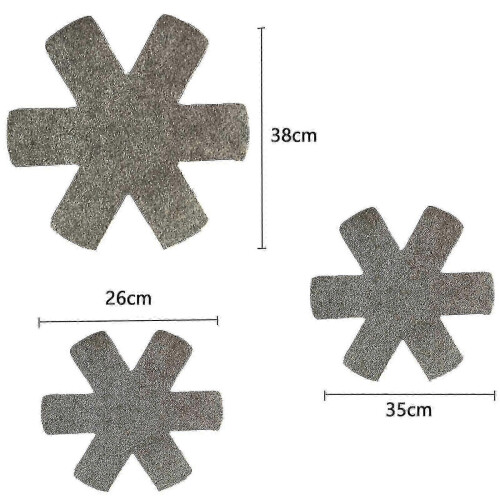 Felt Pot Pads Stackable Protection Mat Set 12 Pcs 3 Sizes 2