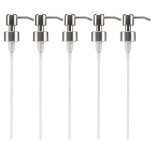 5Pcs Stainless Steel Soap Pump Replacement 28 Teeth Metal Bottle Nozzles Lotion Dispenser