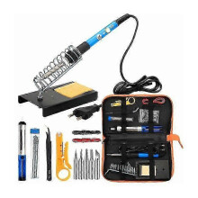 Temperature Controlled 60W Soldering Iron with Tin Tool