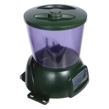Automatic Fish Feeder Large Capacity Powered Pond Dispenser Green Timing Aquarium Pellet Food 99 Da