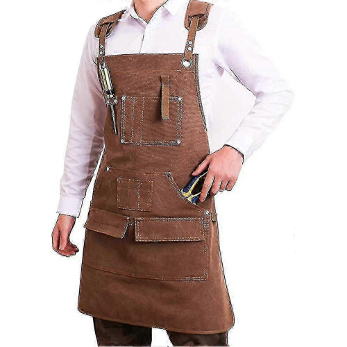 Water-Resistant Work Apron for Engineers - Durable Waxed Canvas Design