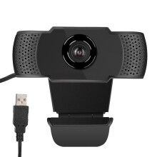 Schwarze 1080p-Webcam mit integriertem Mikrofon und kostenlosem X22-USB-Lesegerät