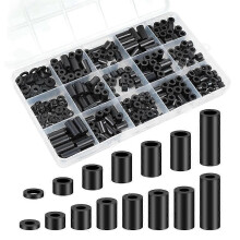 Nylon-Abstandshalter, Kunststoff-Abstandshalter-Unterlegscheiben-Sortiment, 345-teiliges Set mit Abstandshaltern für Steckdosenschrauben, M3 M