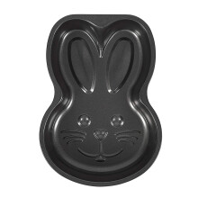 Hasenförmige Kuchenform, schwarz, 1 Stück