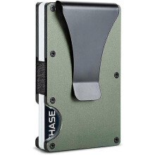 Minimalist Metal Wallet With Money Clip - Slim Aluminum Credit Card Holder Rfid Blocking Front