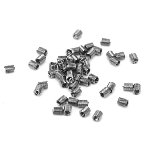 50Pcs Wire Thread Insert Threaded Repair Protection Sleeve Reducer Nut Fastener M1.6 x 0.353D 2