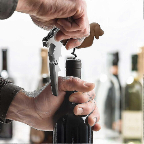 Brown Dachshund Corkscrew: Durable and Stylish Wine Accessory 2