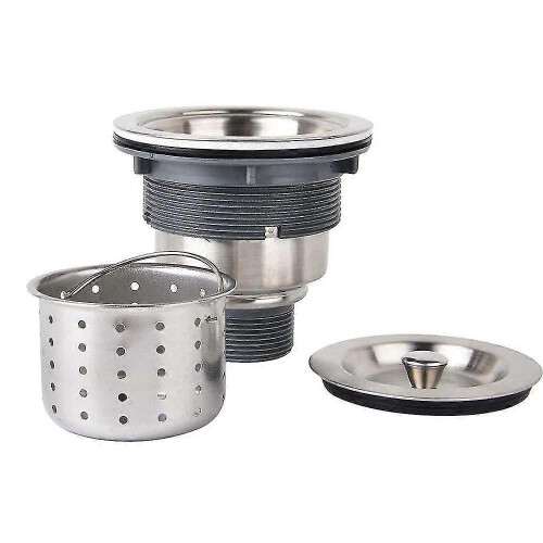 3.5-Inch Kitchen Sink Strainer with Removable Deep Waste Basket & Strainer Assembly 1