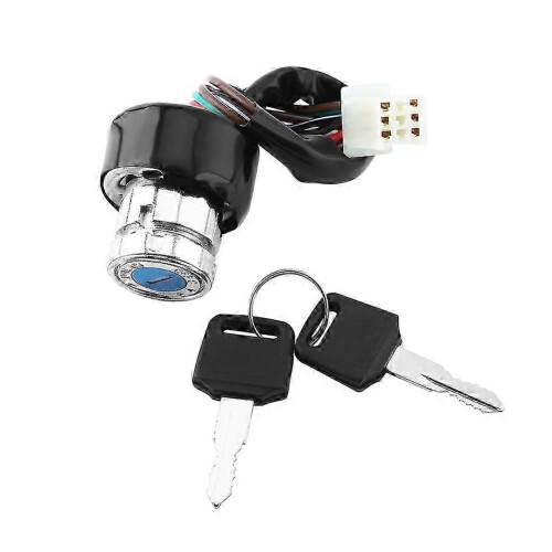 3-Position Universal Ignition Switch with 6-Wire and 2 Keys for Vehicles 1