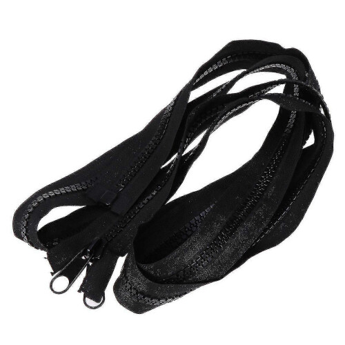 200cm Black Separable Double-Sided Resin Zipper for Sleep, Durable with Retaining End 2