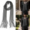 Sciarpa lunga, sottile e scintillante con frange, accessorio di moda per cene formali da donna. 3