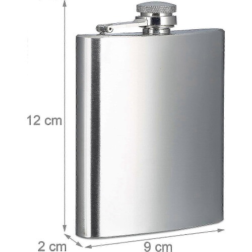 ZK 200ml Silver Alcohol Flask Durable Stainless Steel 2