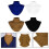 Top da donna in cotone a collo alto finto, camicetta a mezza lunghezza, scaldacollo x1 3