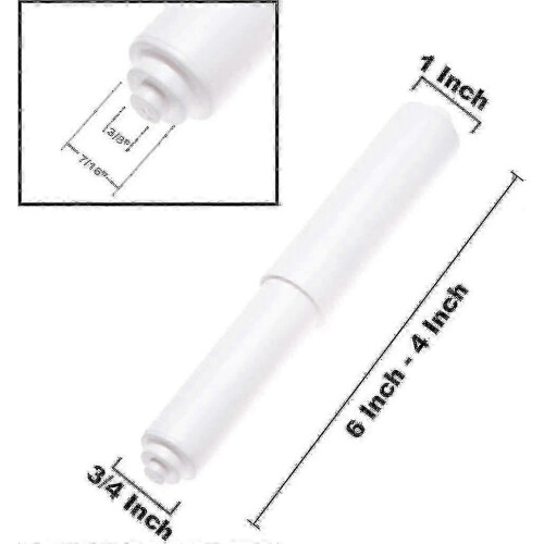 White 2pcs Toilet Paper Roll Holder Spring Design 2