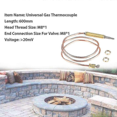 M8x1 Gas Thermocouple Temperature Sensor Kit 24 Inch Length 2