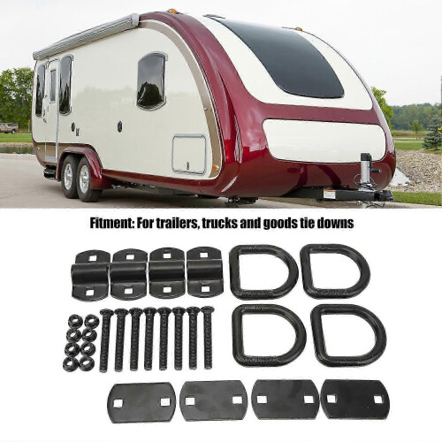 Black D Ring Tie Down 12000Lbs for Trailers Off Road Trucks 2