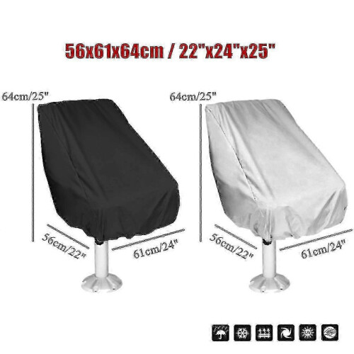 Waterproof Pontoon Captain Seat Cover Polyester Material 2