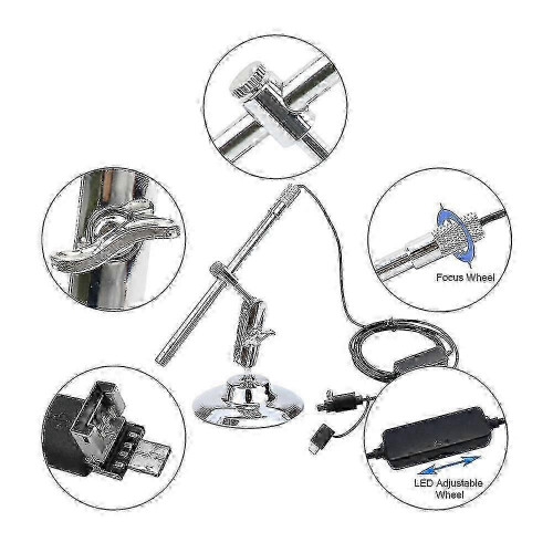 USB-Powered Digital Microscope with 10X to 200X Adjustable Magnification 2