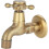 Wall Mounted Vintage Solid Brass Faucet for Kitchen Sink Mop Pool (Short) 2