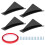 4pcs Rear Bumper Spoiler Kit Splitter with Screw Diffuser Automobile Accessory UniversalGlossy Black 3