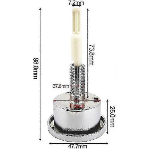 Chrome Plated ABS Dual Flush Button for Modern Toilet Replacement 2