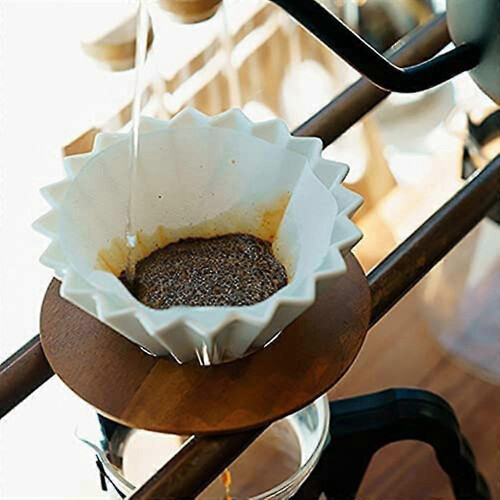 Ceramic Pour Over Coffee Dripper with Removable Reusable Filter & Stand 2