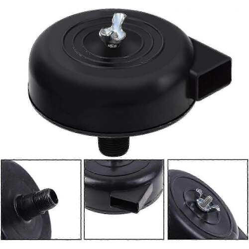 2 Pcs 16mm 3/8pt Male Thread Silent Compressor Filter for Air Compressor (black) 2