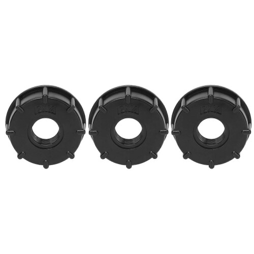 3Pcs IBC Tank Connector Coarse Thread Hose Drain Adapter Plastic Fitting 60mm Inner DiameterG3/4 1