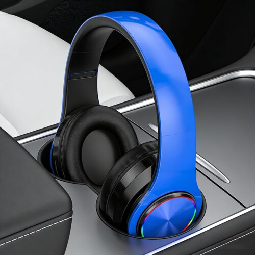 Ασύρματα ακουστικά Bluetooth - Πολύχρωμα φώτα, Πτυσσόμενα, Bluetooth 5,0, Εμβέλεια 10 μ., 2