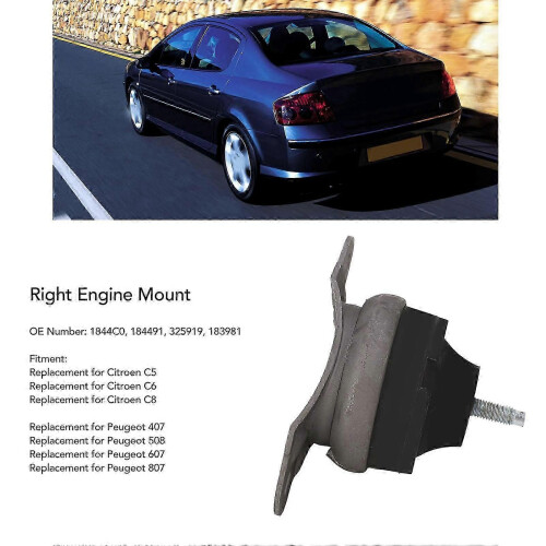 Right Engine Mount 1844C0 Engine Mounting Support Holder Impact Proof Replacement for Citroen C5 C6 C8 2
