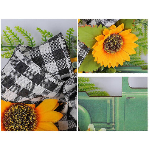 Sunflower and Bee Wreath for Car or Wall 2
