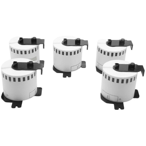 Brother QL-560/570 62mm Printer Labels (5-Pack) with SpoolCompatible Labels Roll 1