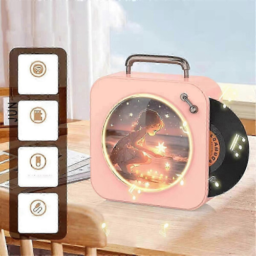 Bluetooth Enabled CD Player for Home with Retro Style and Stereo Sound 2