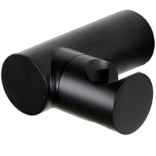 Brass Wall-Mounted Shower Head Bracket, Adjustable Black Bathroom Holder Durable Bath Accessory 1