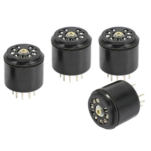 Bakelite 9-Pin Vacuum Tube Socket Savers for 12AX7 12AU7 ECC82 ECC83 Amplifiers, 4-Pack 2