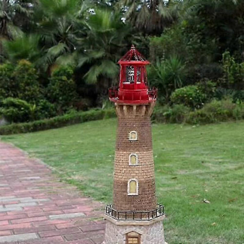 Solar Powered Rotating Lighthouse - LED Outdoor Garden Light 2
