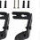 3pcs Adjustable Curtain Rod Brackets Iron Curtain Rod Support Hanger For Wall Black 3