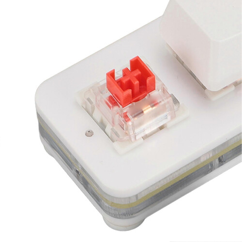 3 Key Mini Keypad USB Mechanical Gaming Keyboard RGB Customized Programmable Keypad with Red Switch for Office Work White 2