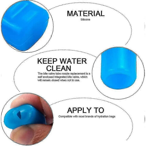 3-Pack Replacement Bite Valve Nozzle Replacement Valve for Outdoor Backpacking Hydration Bags 2