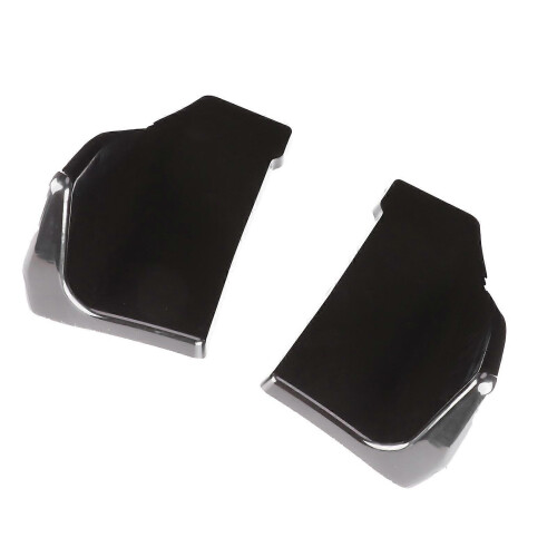 2pcs Universal Rear Bumper Diffuser Lip Side Skirts Glossy Black with Mounting Screws 1