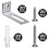 20 Set Whiteboard Installation Hardware Kit Wall Hanging Kit Mounting Brackets for Hanging Whiteboar 3