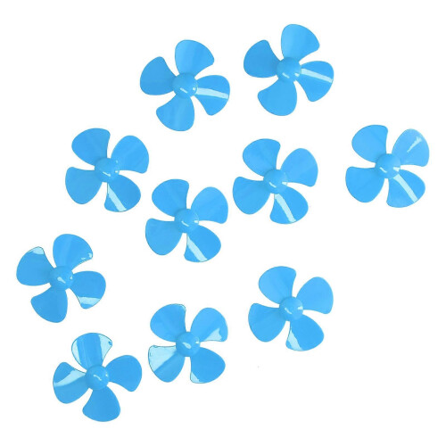 10 pezzi eliche in plastica da 60 mm a 4 pale per barche, accessori con foro da 2 mm, blu 2