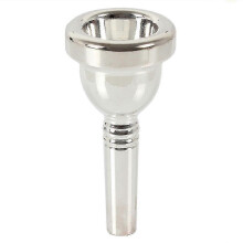12C Trombone mondstuk met kleine schacht, zilverkleurig, nieuw
