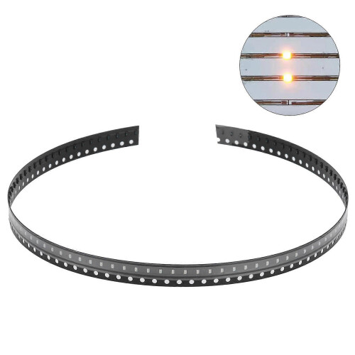100Pcs SMD LED Diodes Electronic Components HighStrength Tiny Low Voltage for DIY PCB(Yellow ) 2