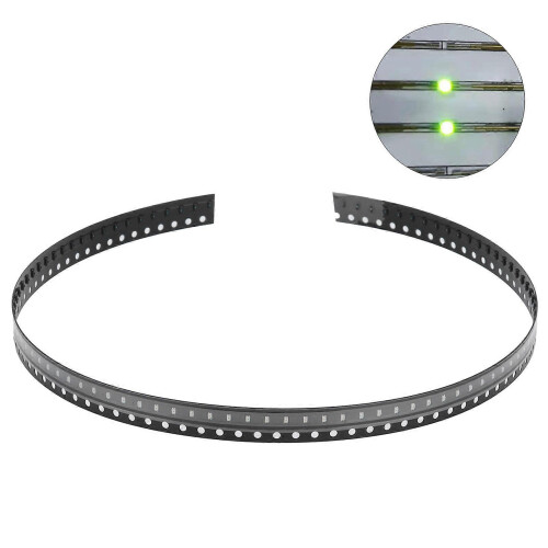 100Pcs SMD LED Diodes Electronic Components HighStrength Tiny Low Voltage for DIY PCB(YellowGreen ) 2