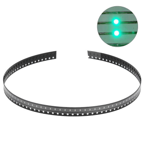 100Pcs SMD LED Diodes Electronic Components HighStrength Tiny Low Voltage for DIY PCB(Emerald ) 2