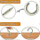 100 Pcs 3/4" Ceiling Cups Hooks Screw Hooks Ceiling Cup Hooks Self-tapping Screws Hooks Gold 5