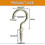 100 Pcs 3/4" Ceiling Cups Hooks Screw Hooks Ceiling Cup Hooks Self-tapping Screws Hooks Gold 6