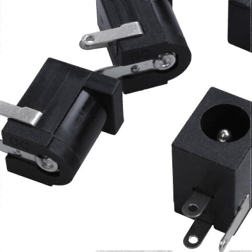 DC 5.5mmx2.1mm Female Panel Mount Power Jack Socket Connector, 5-Piece 2