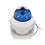 Wit scheepskompas met LED-verlichting en magnetische afstelling. 2